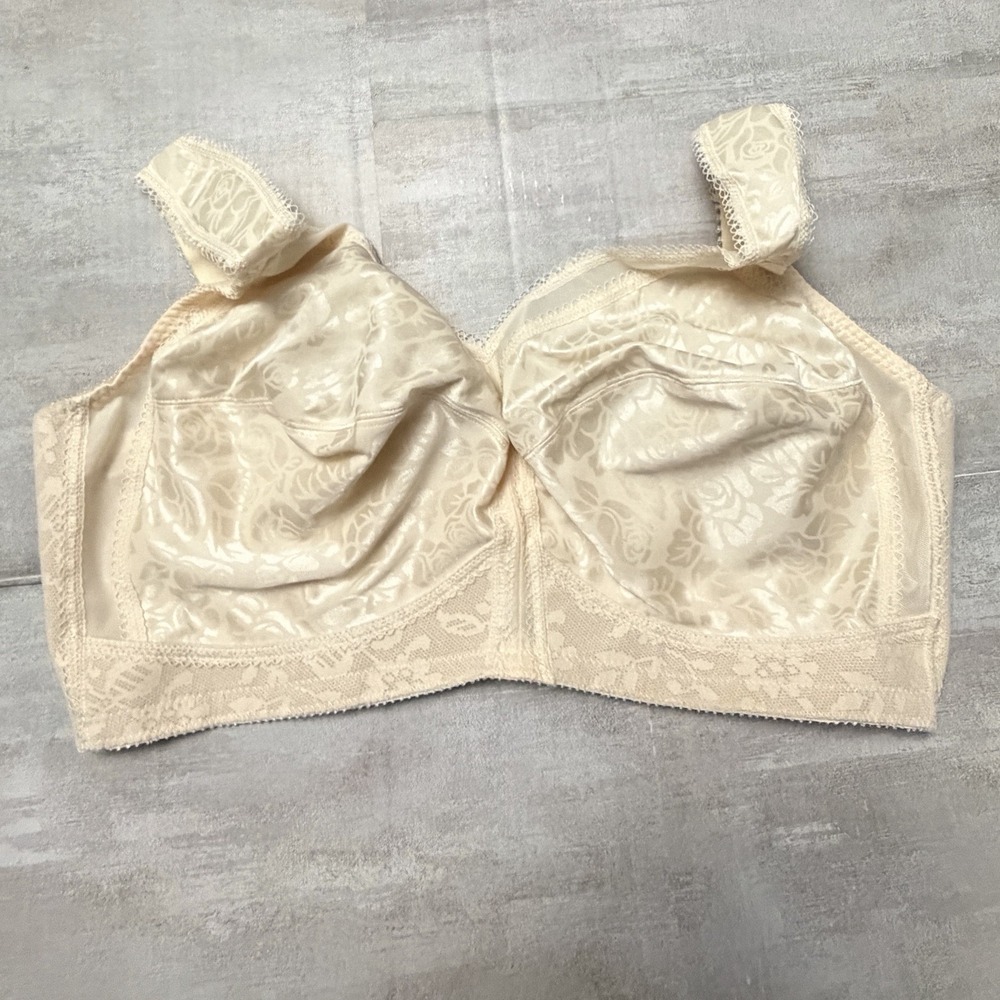 New Playtex 18 Hour 4693 Wireless Bra 42DD Beige Full Coverage Comfort Support - Picture 6 of 13